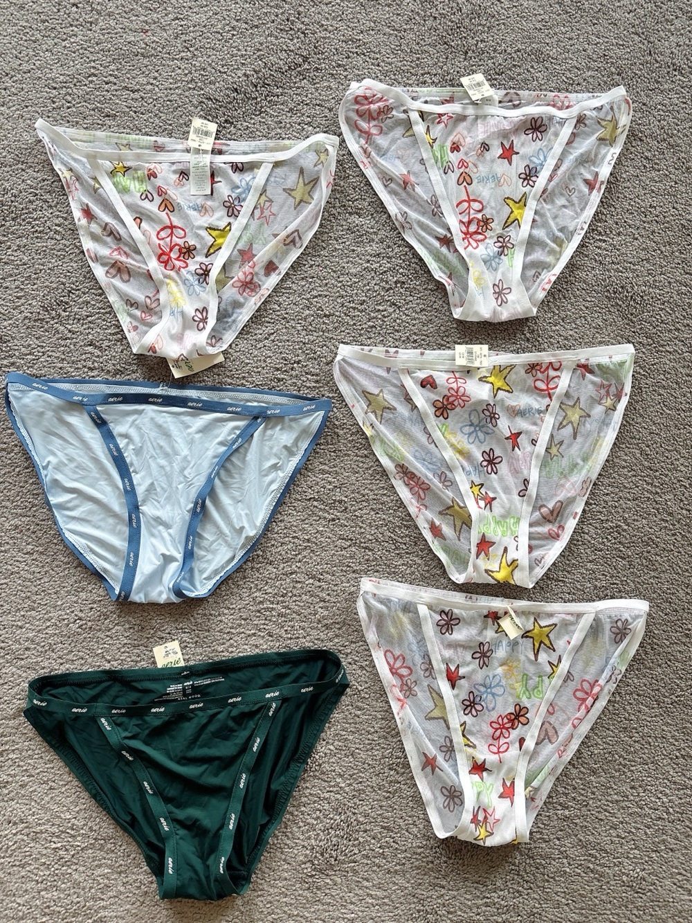 NWT！ Aerie Women’s Underwear 6-Pack – Size M
